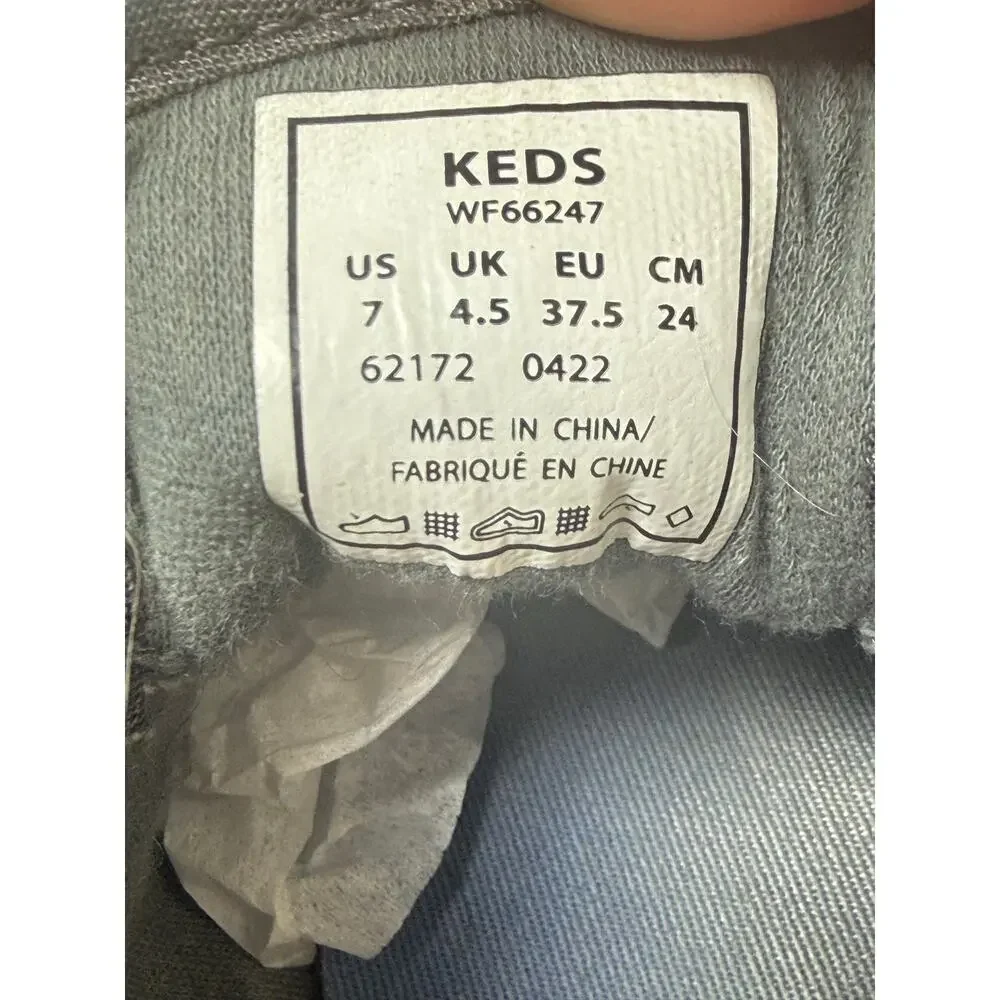 Keds Womens Center II Canvas Sneaker Charcoal Gray Size 7